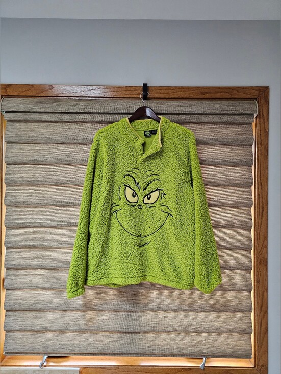 Dr. Seuss Tops - Dr. Seuss The Grinch Sherpa Pullover